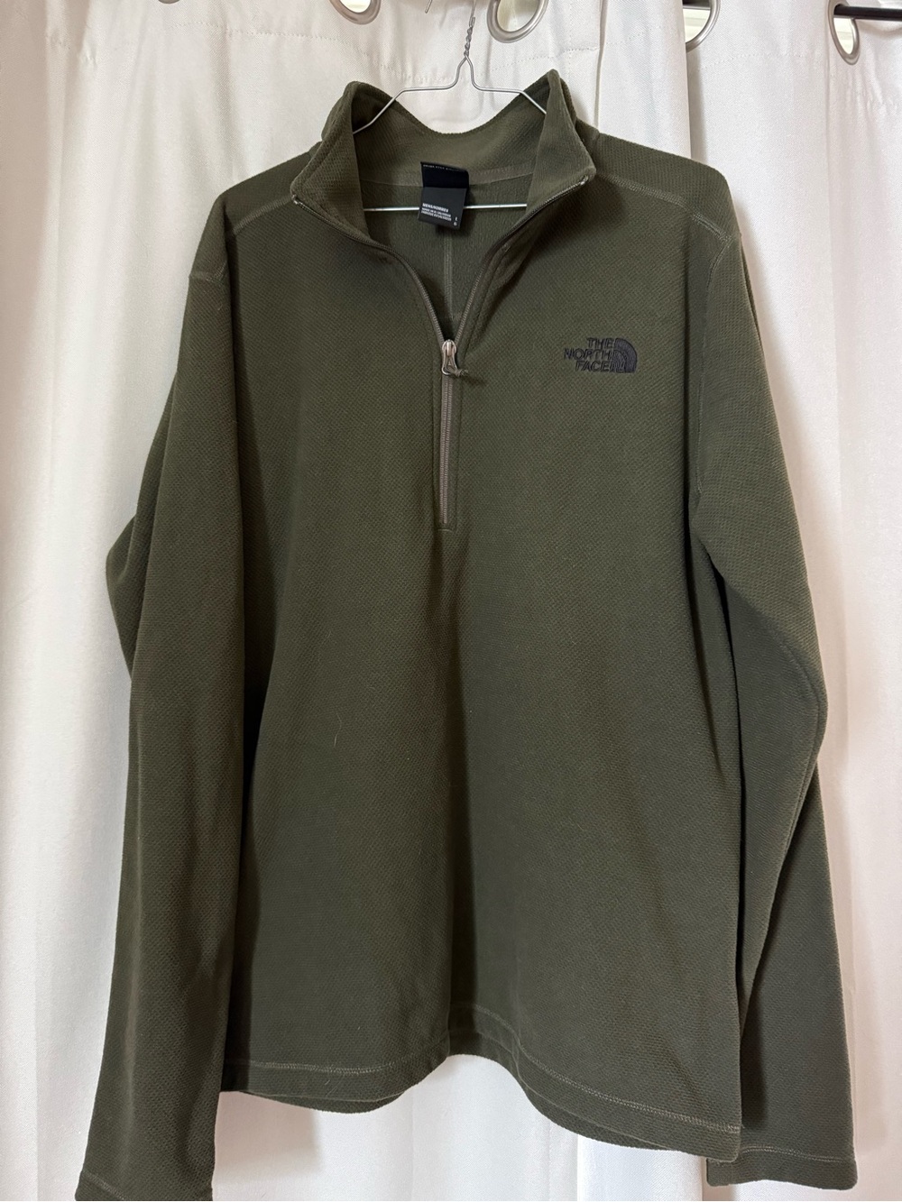 The North Face Men's Olive Green Half-Zip Pullover